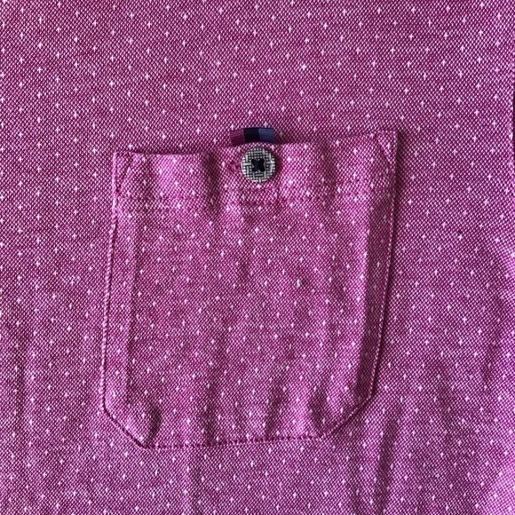 Ted Baker Men’s Top Cotton-Jacquard Pink Short Sleeves Size 1 / Medium - Picture 5 of 9